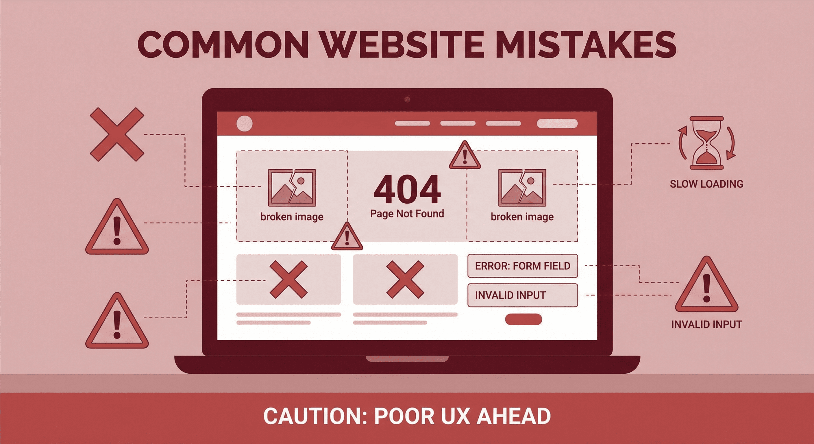 Errores comunes en diseño web